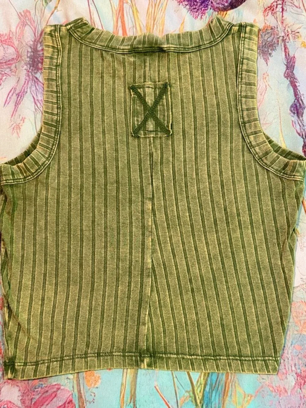 🫒💚 Zenana Ribbed Cropped Tank Top Olive Green Size M - Picture 5 of 8